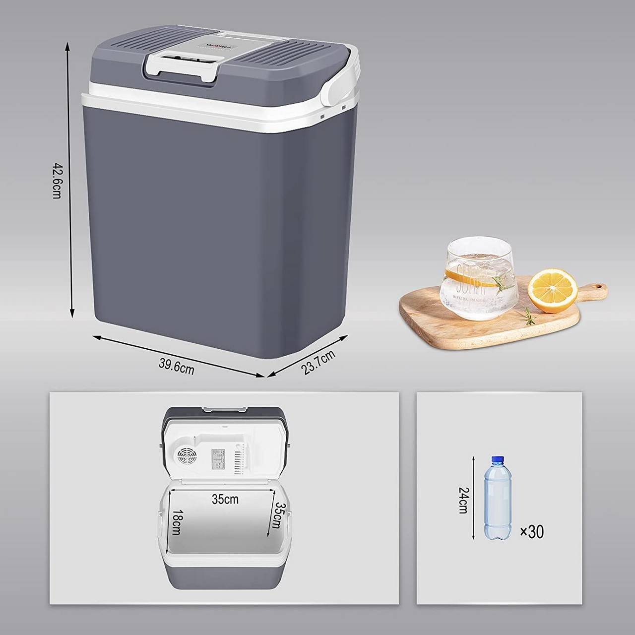 WOLTU Kühlbox Mini Kühlschrank Gefriertruhe Kühltruhe auto Kühlbox 60L  KUE012ss