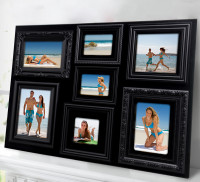 Picture frame plastic for 7 pictures