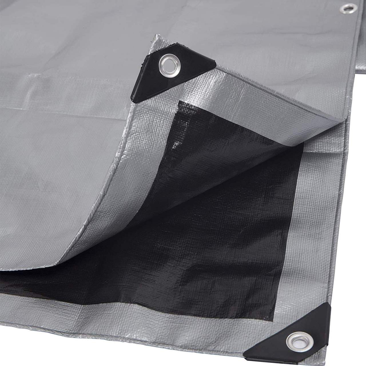 EUR 0,62/m2-eur 0,69/m2 Fabric Cover Tarpaulin Cover Protective Tarpaulin 3 x 4 M Silver PE 