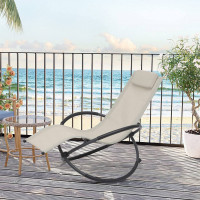 Set of 2 garden loungers, swing loungers, sun loungers, foldable, loadable up to 160 kg, textile cover