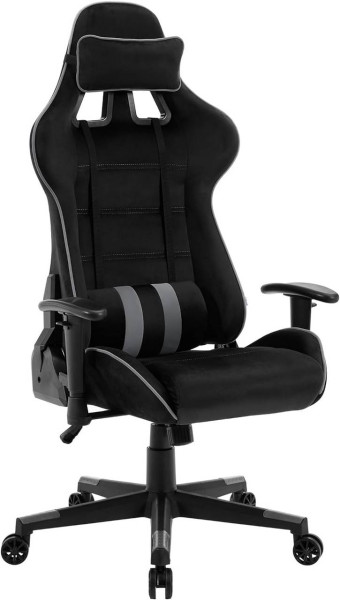 Gaming Stuhl, Bürostuhl ergonomisch, 150 kg belastbar, Drehsessel, Samt