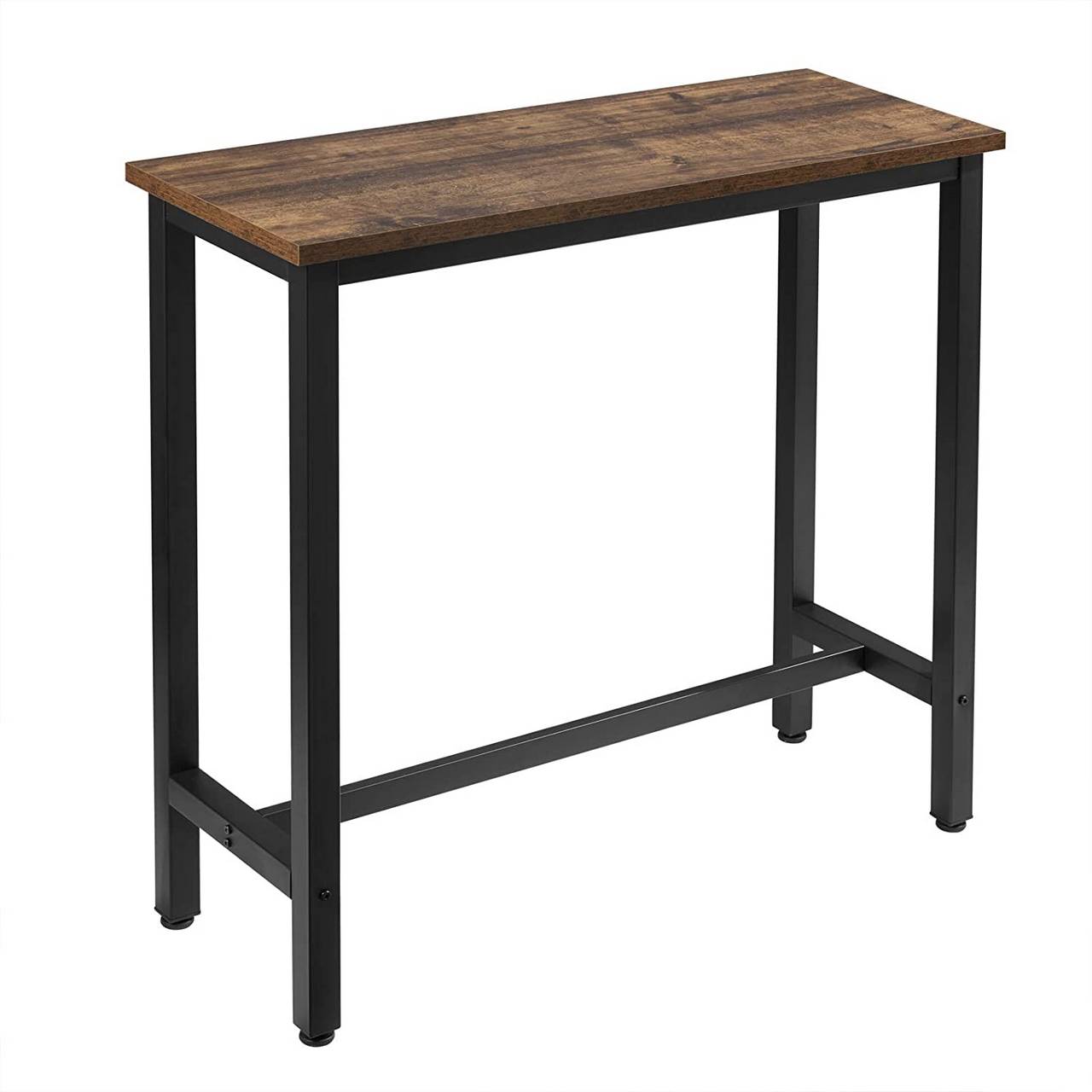 Juego de mesa y sillas de bar de madera de hierro, mesa y sillas de cocina, mesas  altas y taburetes de bar, mesas de bar altas de madera oscura - AliExpress