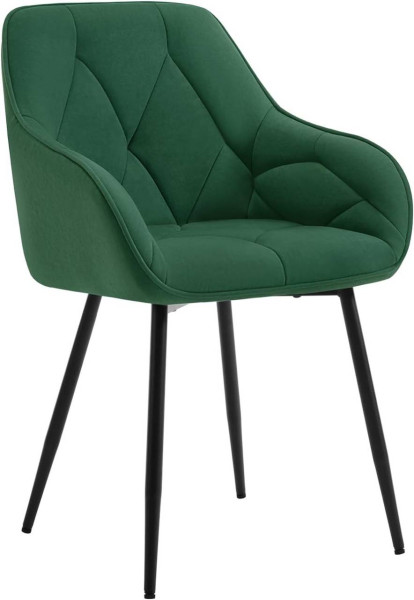Esszimmerstuhl, ergonomischer Sessel, aus Samt, Metallbeine