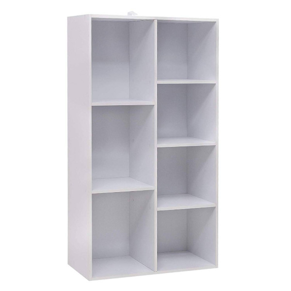 Bücherregal mit 7 Fächern Modell Kuep weiß