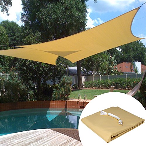 Sun Shade Sail Water Resistant Pes Sunscreen Awning Canopy For
