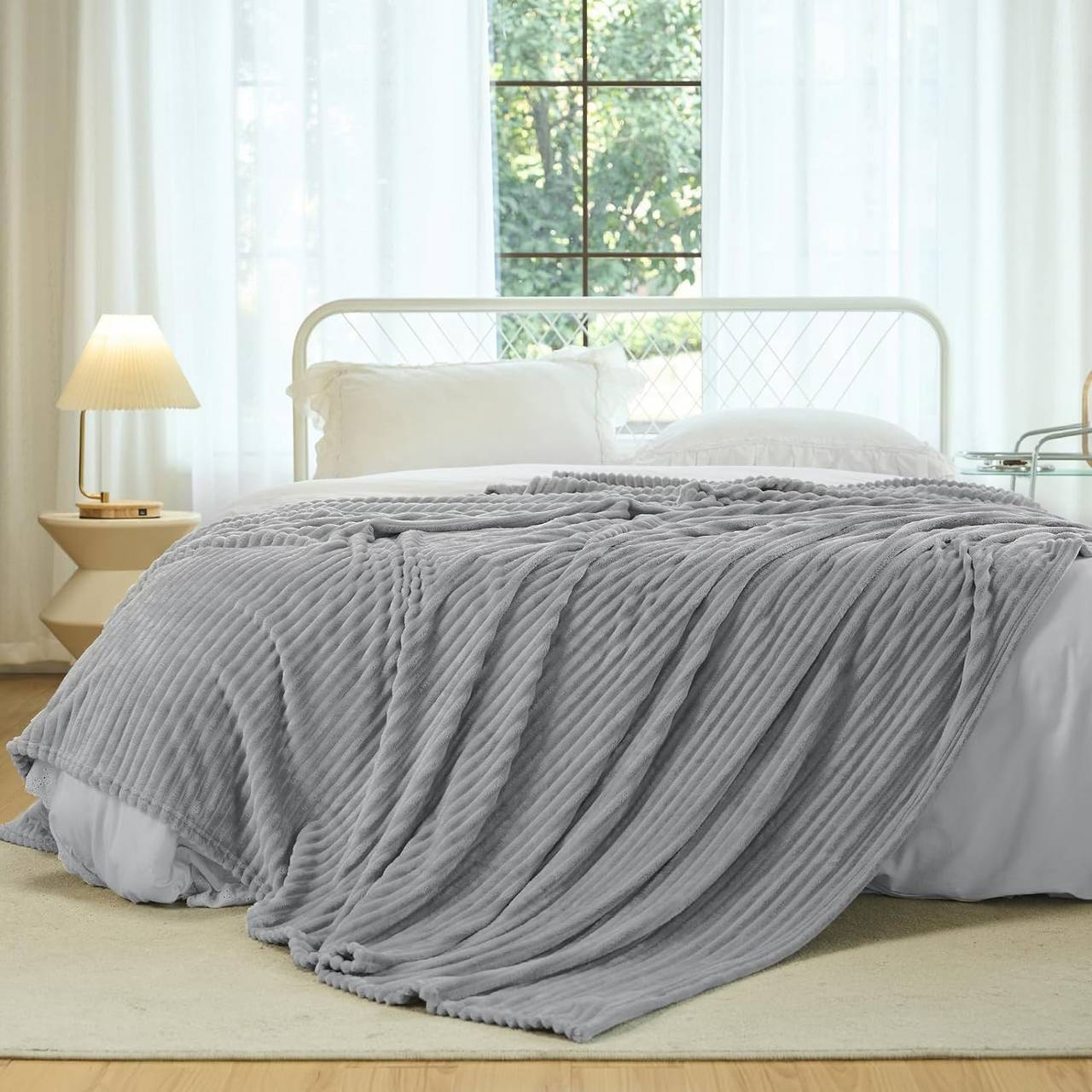 Manta para cama o sofá de 220x240 cm hecha de algodón color