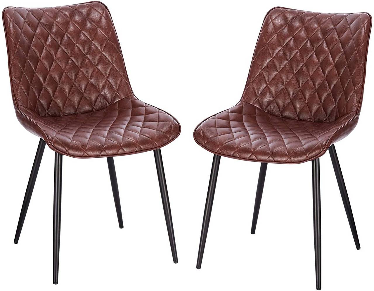 Set Of 2 Dining Chairs Made Of Synthetic Leather With Metal Legs Model Insa Woltu Eu