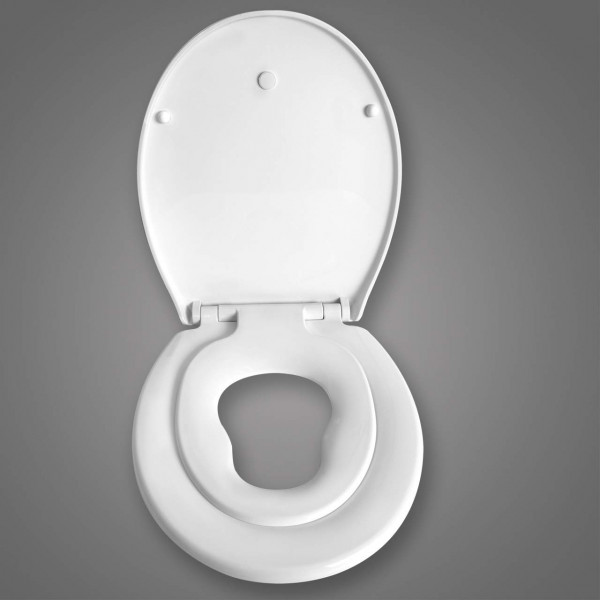WC-Sitz Kunststoff Weiß mit Absenkautomatik