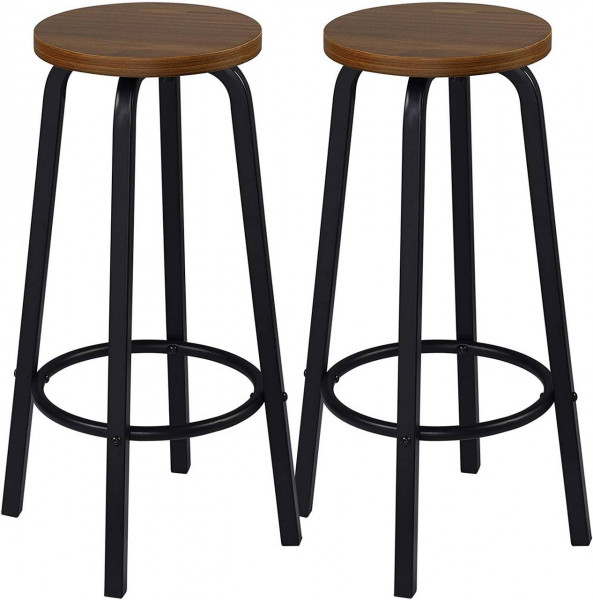 WOLTU Breakfast Kitchen Counter Bar Stools Set MDF Seat Bar Chairs Metal Legs Barstools High Stools