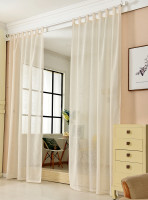 Curtains with loops in country style, transparent