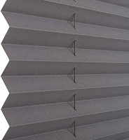 Pleated Blinds Polyester No Drilling Easy for Window or Door Frosted Glass Pattern dark gray
