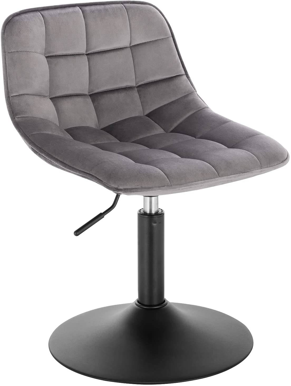 Bar stool made of velvet 360 ° swivel chair with backrest
