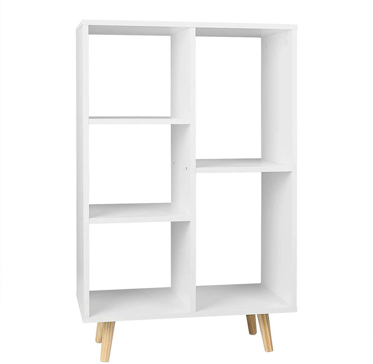 Bookcase Made Of Mdf Wood With 5, White Mdf Bookcase