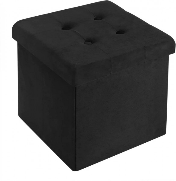 Stool SH69 with storage space made of velvet, 37.5x37.5x38CM(LxWxH)