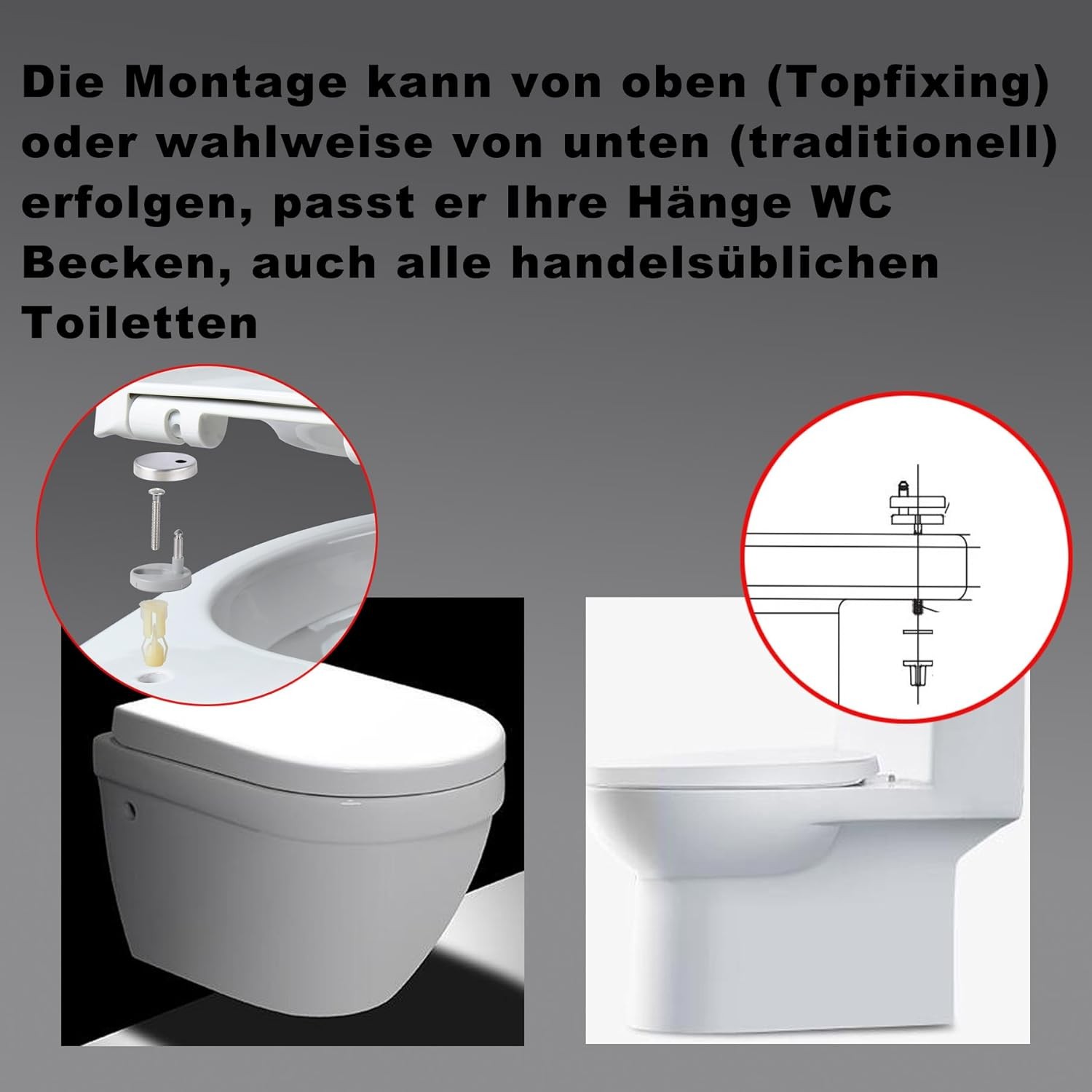 Tapa WC Universal Semidura MDF y Bisagras de Acero 43.5 x 37.5 cm