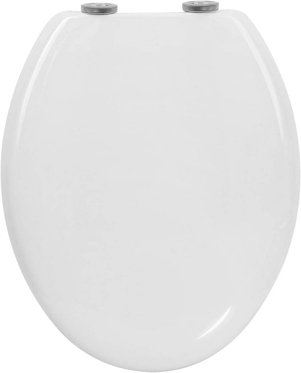 Abattant WC Blanc Uni 45,5 x 36 cm Confort en Plastique + Fixation  Universelle
