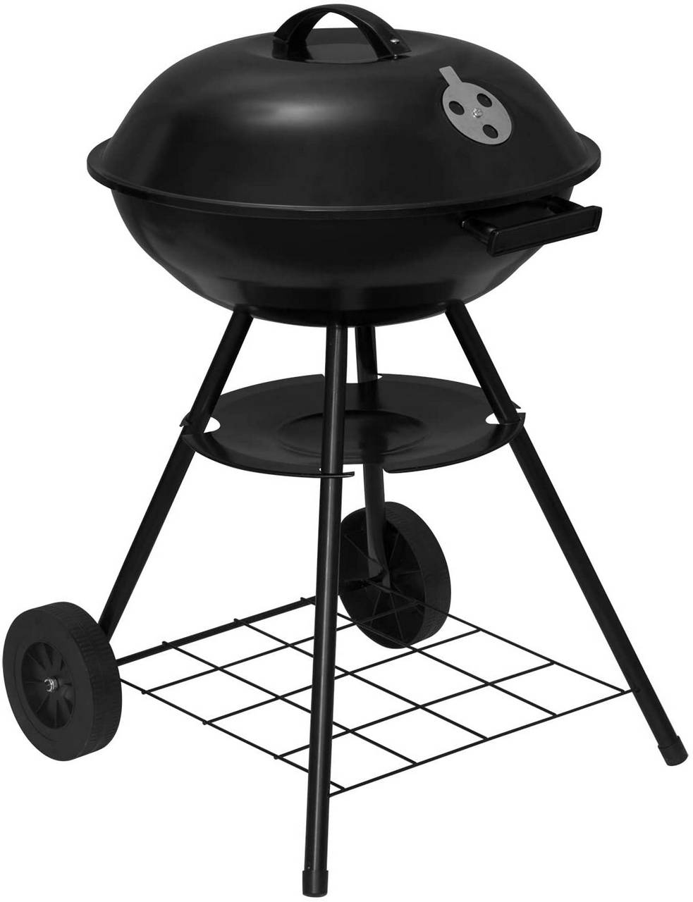 Black Cast Iron Charcoal BBQ Barbeque Grill, For outdoor, Size: 44
