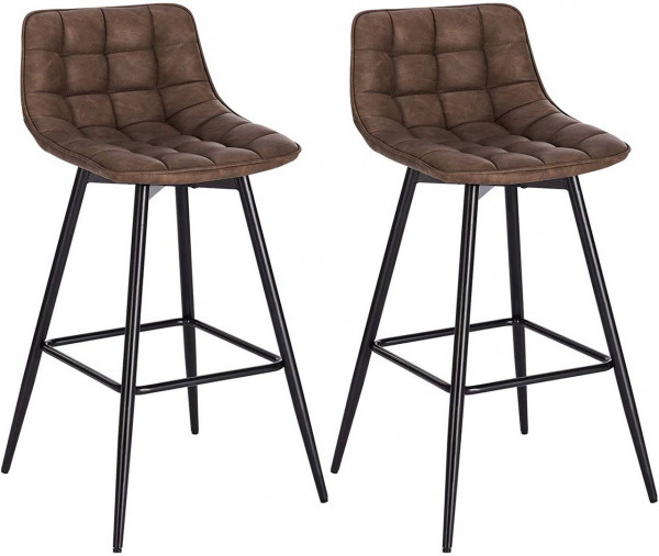 WOLTU bar stool designer bar chair with footrest faux leather, metal legs
