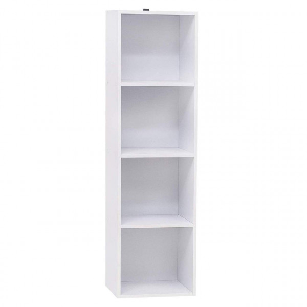 Bücherregal aus MDF 30x24x106 cm weiß