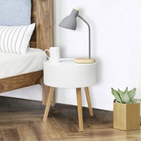 Nachttisch & Nachtkommode aus Holz in eleganter Stil weiß