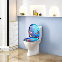 WC-Sitz Duroplast Goldfisch Cartoon mit Absenkautomatik und Schnellbefestigung