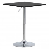 Square bar table with trumpet base - height adjustable