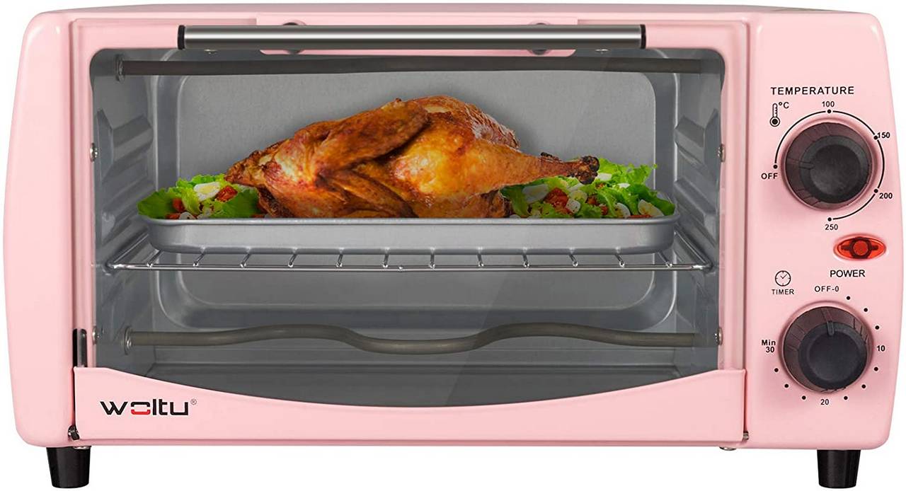 Mini Oven With Baking Tray Timer 12L 0-230°C 800W Multiple Colors Mini Oven For Kitchen Small Toaster Oven 