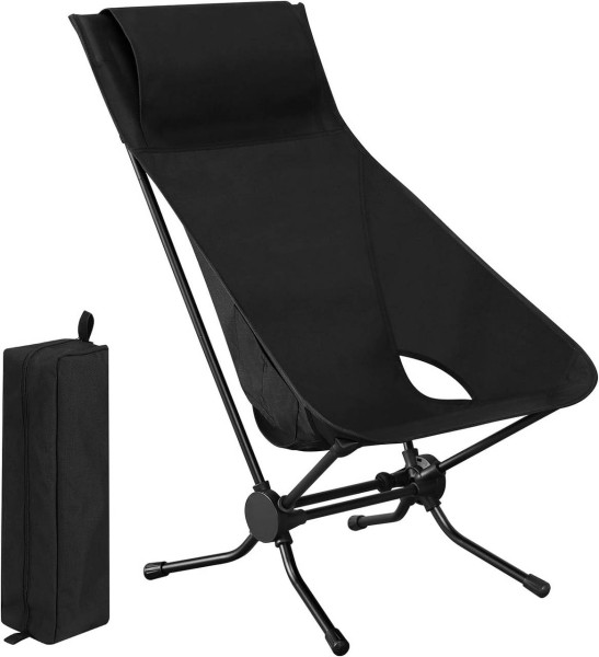 WOLTU Opvouwbare campingstoel, klapstoel, ultralichte visstoel van aluminium, draagtas