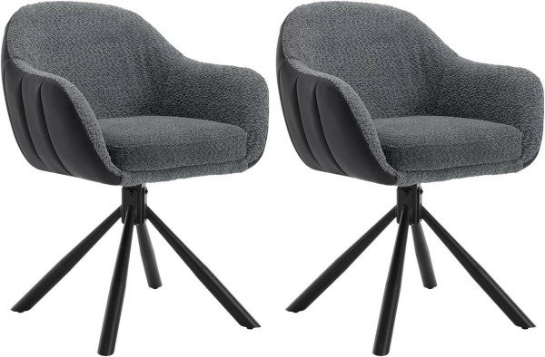Dining room chairs swivel set of 2, kitchen chair, swivel chair, chenille  chair dining room, armchair living room, upholstered chair with armrests,  metal legs, lounge chair ergonomic