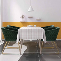 6er Set Küchenstuhl Polsterstuhl Wohnzimmerstuhl Sessel aus Samt Metall Beine
