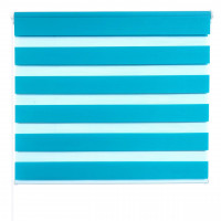 Day and Night Zebra Roller Blind Double Layer Roller Turquoise