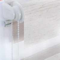Day and Night Zebra Roller Blind Double Layer Roller Wood Look Beech Color
