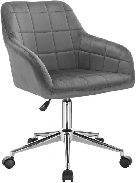 Office stool Rolling stool with velvet backrest and armrests