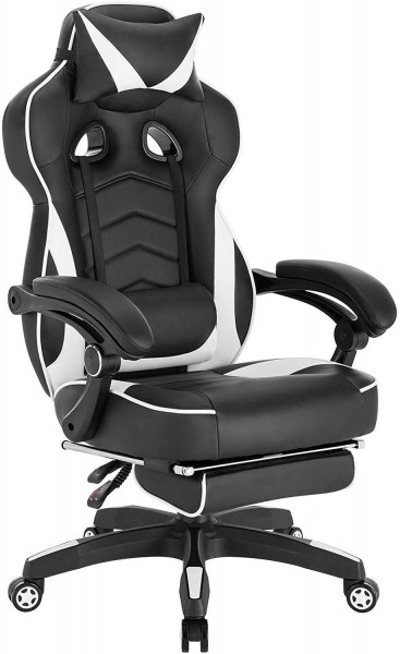 Racing Chair, Gaming Chair, High Back, Swivel, Adjustable, Footrest Extendable, Lumbar Support