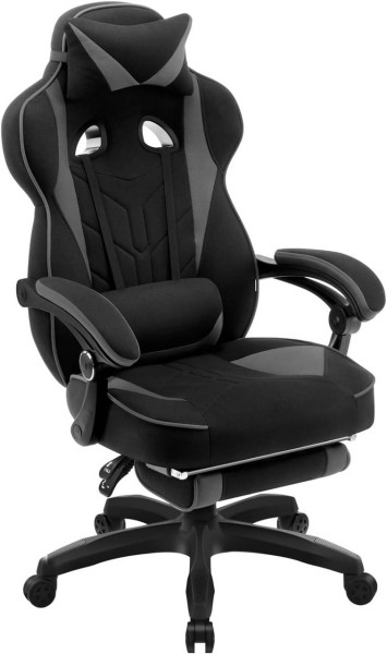 Gaming Stuhl atmungsaktiver Stoff, Bürostuhl ergonomisch, Elastischer Stoff
