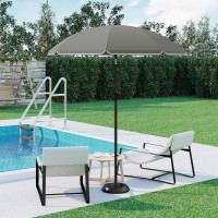 WOLTU parasol beach umbrella UV-resistant, height-adjustable, 45° bendable, round