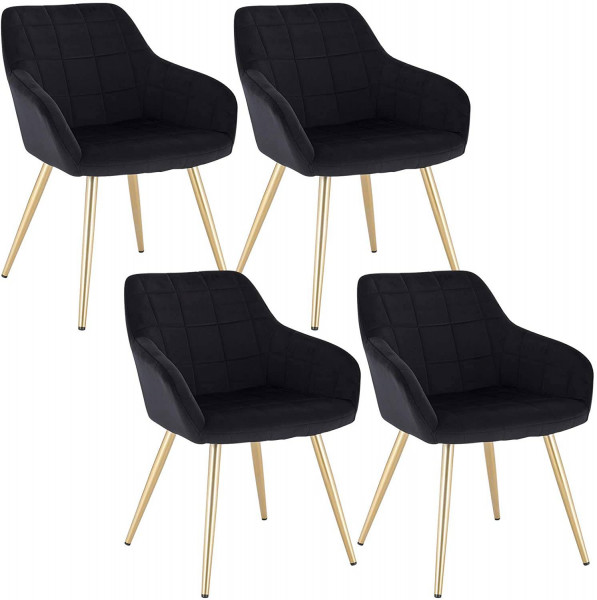 Kitchen Dining Chairs Set of 4 pcs Counter Lounge Living Room Chairs Velvet,Armchairs