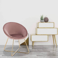 Set of 2 Velvet Accent Chair Upholstered Dressing Table Chair for Bedroom, Living Room, Dining Room