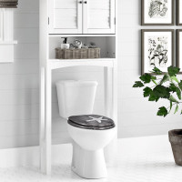 Toilet seat MDF with soft-close wood starfish