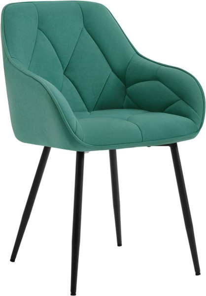 Esszimmerstuhl, ergonomischer Sessel, aus Samt, Metallbeine