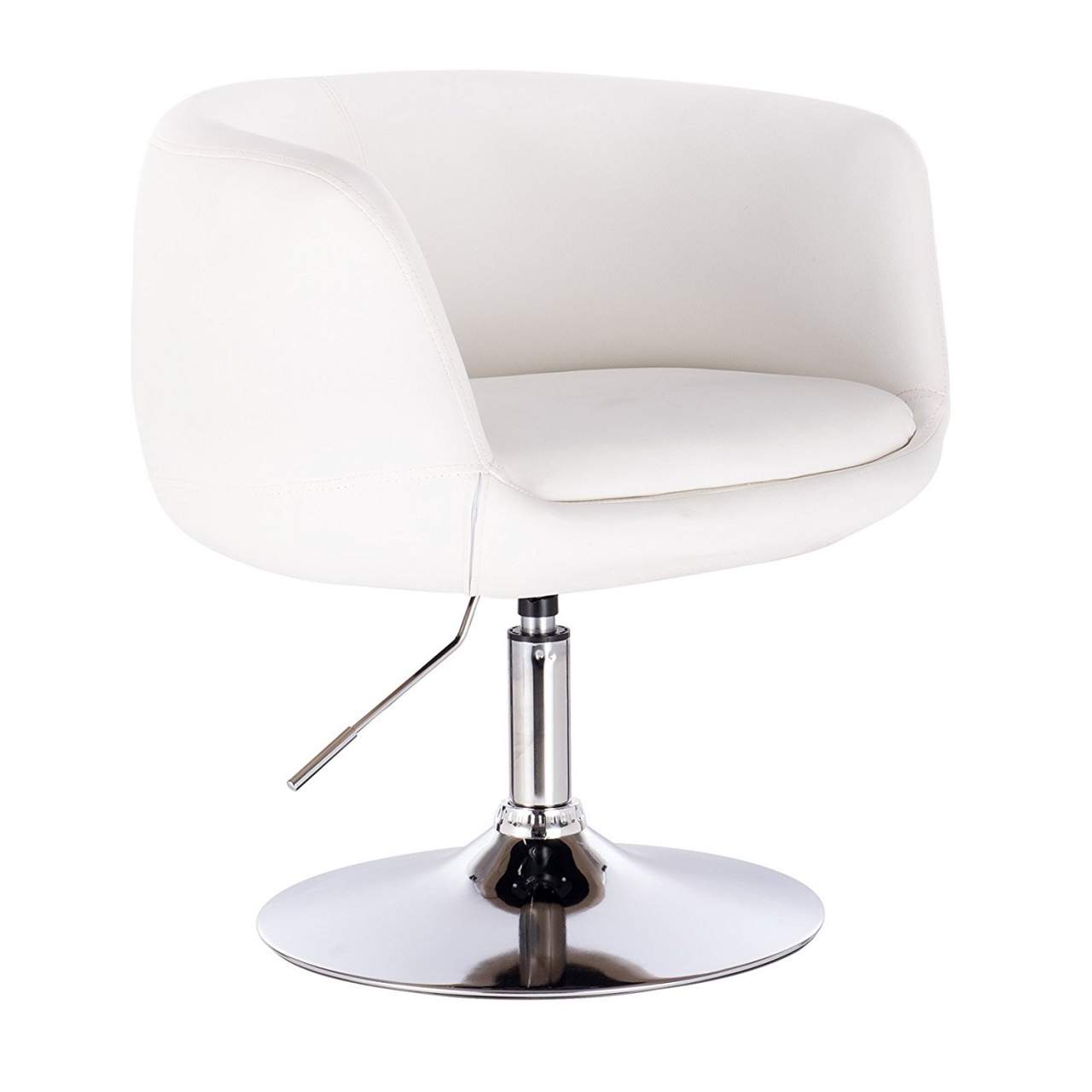 1 x Barsessel Loungesessel Sessel mit Lehne Kunstleder Schwarz+Weiss BH41szw-1 