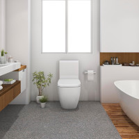 WC Sitz Toilettensitz mit Absenkautomatik, Antibakterielle Beschichtung, Eckig