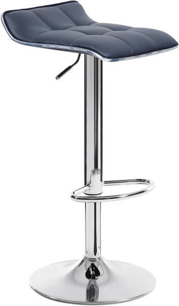 WOLTU bar stool counter stool, faux leather, chrome-plated steel, padded seat