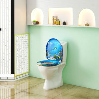 WC-Sitz Duroplast Goldfisch Blau mit Absenkautomatik