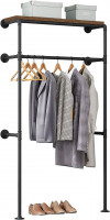 industrielle Kleiderstange Wand,Garderobe für begehbaren Kleiderschrank, ,103x187x35cm