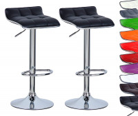 High quality leatherette bar stool - 2pcs set rotatable through 360 °