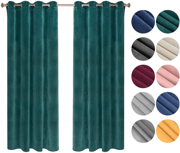 Blackout Curtains, Pleated Curtains, Thermal Curtains, Pencil Pleat Room Darkening Curtains , Thermal Insulated Curtains (2 piece)