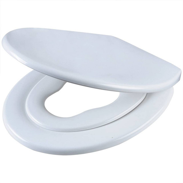 WC-Sitz Kunststoff mit integriertem Kindersitz Softclose Weiß