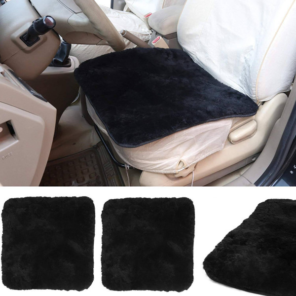 Set Of 2 Lambskin Wool Fleece Car Seat Cushion 100 Genuine Sheepskin Square Covers Chair Pad Ca 1 8cm Thick Woltu Eu - Lambskin Seat Covers For Cars