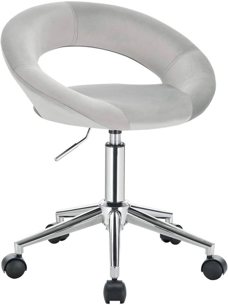 work stool office stool with adjustable castors velvet karin